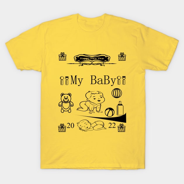 New Baby T-shirt T-Shirt by  T-shirt with Mickey2022